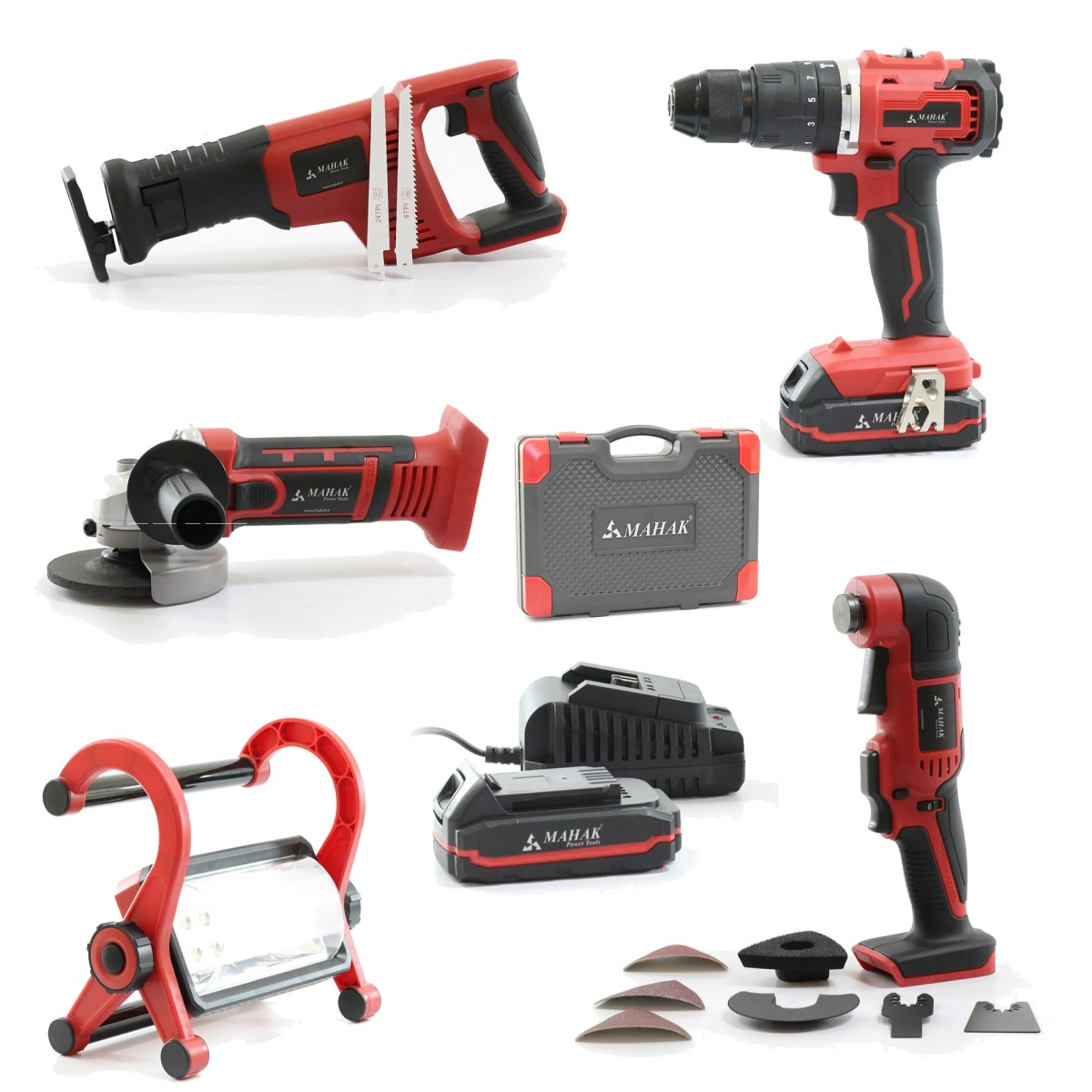 ست کامل ابزارهای شارژی محک مدل MAHAK KIT-20LI